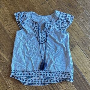 THML Blue Embroidered Women's mediumTop